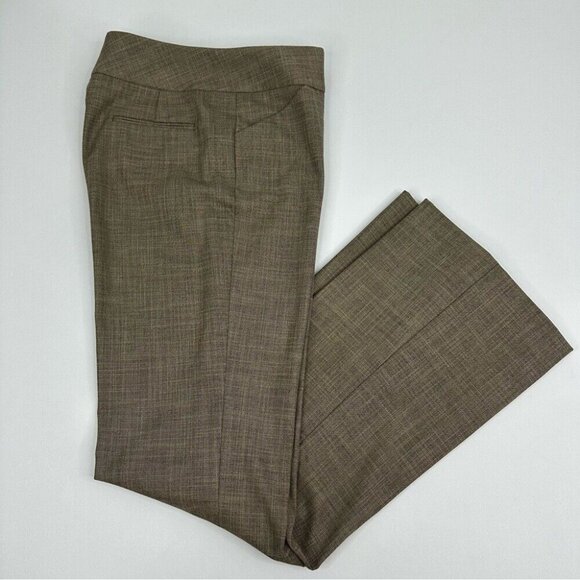 Tahari ASL Women's Tan Mid-Rise Flare Business Career Trouser 4T/W30/L33 - Picture 2 of 10